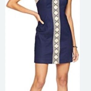 Lilly Pulitzer Blue Strapless Sheath Dress Resort Wear